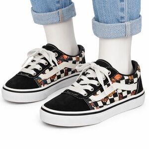 Vans Black and White Low-Top Slip-On Sneakers